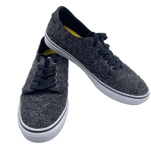 Vans Flannel OrthoLite Black White Low Top Sneakers Women’s Size 9.5